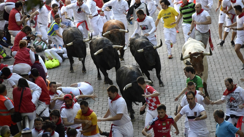 Revellers injured during running of the bulls