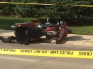 A motorcycle crash at Hale and Brydges has left one person with serious injuries.
(Sean Irvine / CTV London)