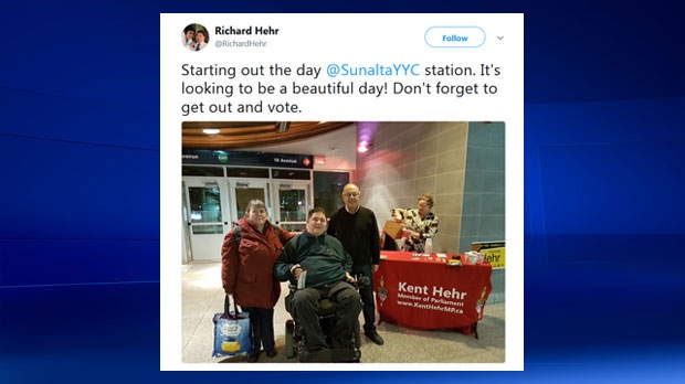 Richard Hehr -campaigning with Kent Hehr's support