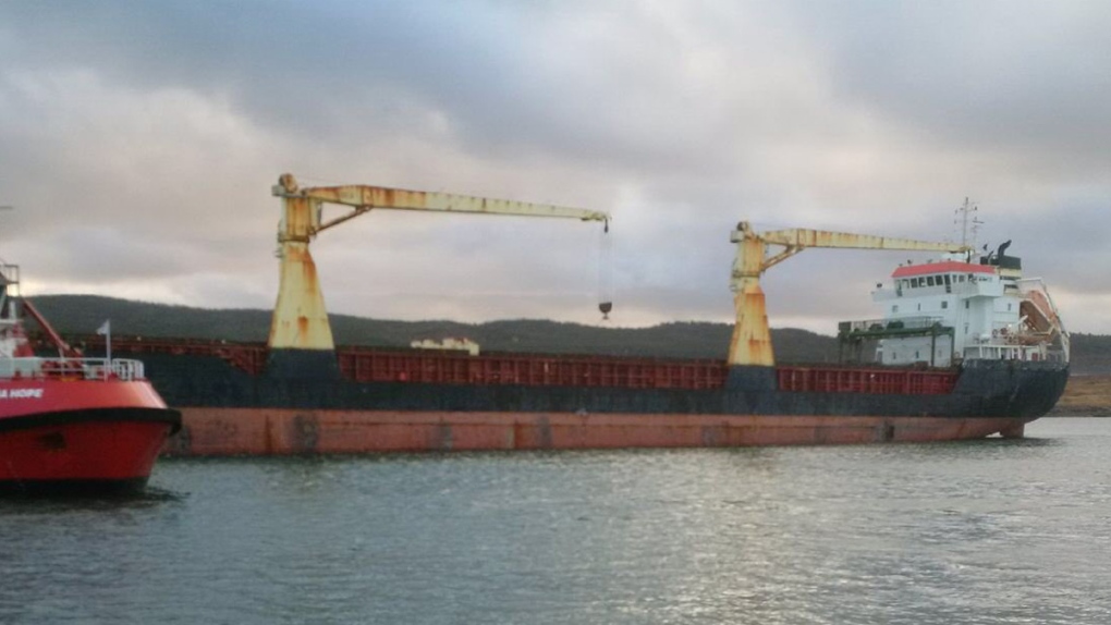 MV Baby Leeyn in port at Argentia, N.L.