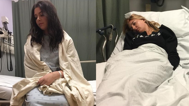 Brittany Bernard (left) and Paige Fitzpatrick (right) were admitted to a Halifax hospital after they say they were drugged with an unidentified substance. (Brittany Bernard/Facebook)