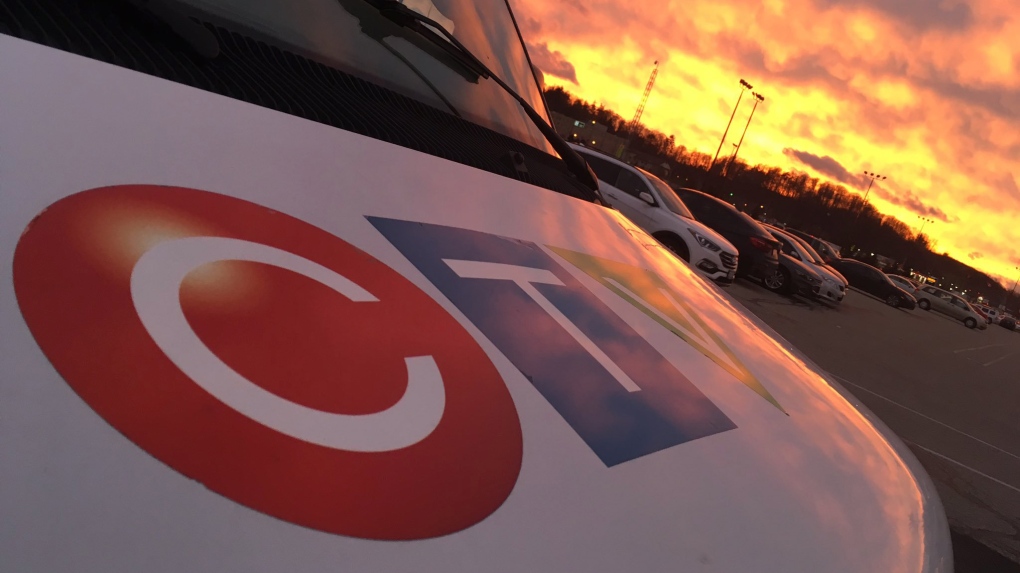 CTV van at sunset