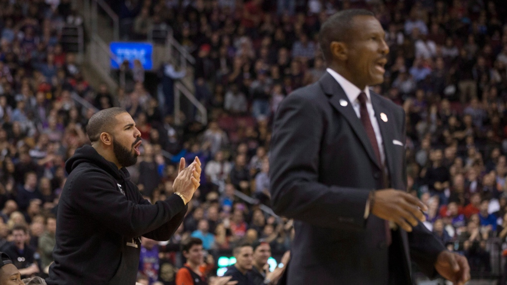 Drake left steaming after words with Cavaliers centre Kendrick Perkins in  playoff loss