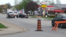 OPP investigate after a youth reportedly jumped from a moving vehicle at Main Street East and Jasperson Drive in Kingsville on May 15, 2018. (photo courtesy of John Harvey)
