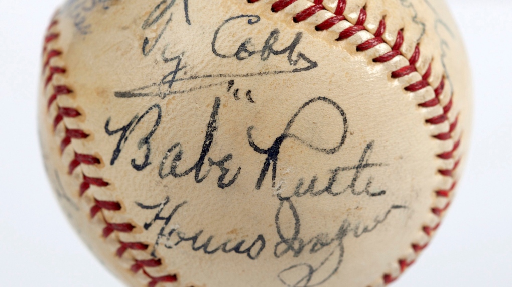 Baseball Hall of Famers OL Baseball Signed By (14) with Ty Cobb