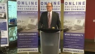 Mayor Drew Dilkens and staff from the recreation, culture, parks and facilities officially launch www.activewindsor.ca on Thursday, Aug. 16, 2018. (Chris Campbell / CTV Windsor)