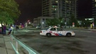 Police are seen outside Sherway Gardens Mall on Aug. 18, 2018 after three people were stabbed. (CP24)