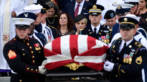 McCain buried at Naval Academy alongside a longtime friend | CTV News