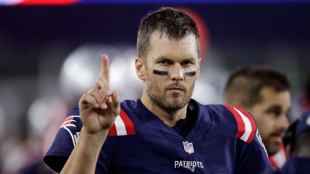 Tampa Bay Buccaneers quarterback Tom Brady pumps his fist after a touchdown  against the Indianapolis Colts during an NFL football game at Lucas Oil  Stadium, Sunday, Nov. 28, 2021 in Indianapolis. (Winslow