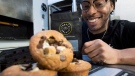 Yannick Craigwell shows off some of his edible marijuana baked treats in Vancouver, Wednesday, Oct. 3, 2018. THE CANADIAN PRESS Jonathan Hayward