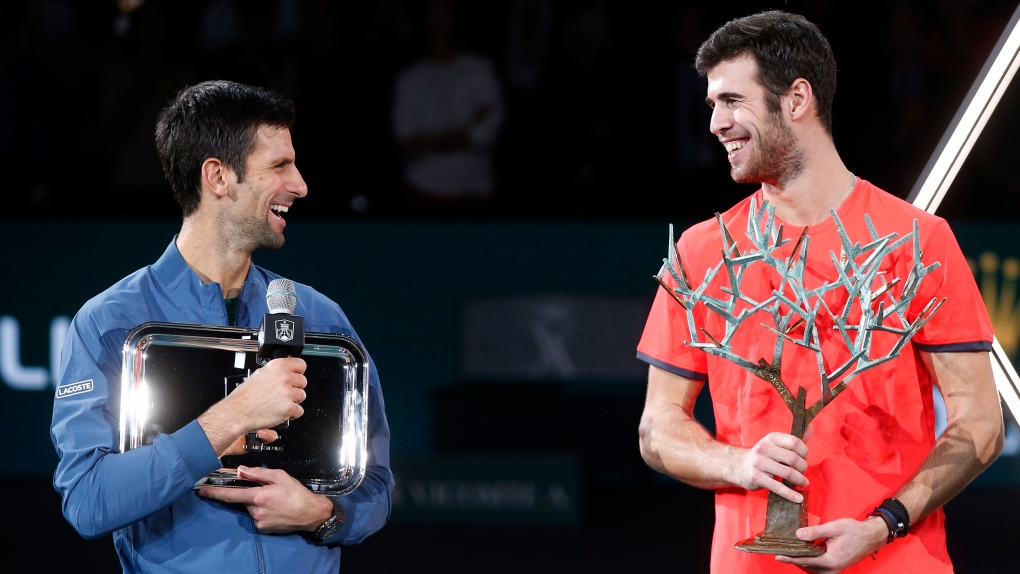Khachanov stuns Djokovic to win his 1st Paris Masters title | CTV News