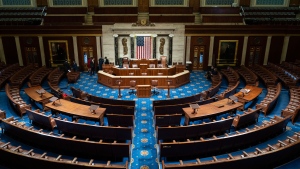 The chamber of the House of Representatives is seen before convening for the first day of the 116th Congress with Democrats holding the majority, at the Capitol in Washington, Thursday, Jan. 3, 2019. (AP Photo/J. Scott Applewhite)