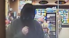 An image captured of the armed robbery suspect at a Circle K convenience store.