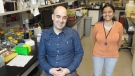 Peter Stogios, Research Manager, BioZone Protein Crystallization Facility Department of Chemical Engineering and Applied Chemistry and Research Associate Meena Venkatesan in their lab at the University of Toronto on Wednesday February 20, 2019. (THE CANADIAN PRESS/Frank Gunn)