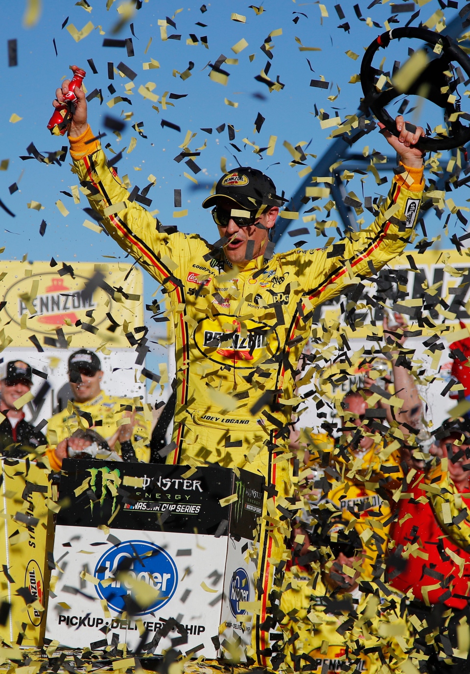 Joey Logano holds off Brad Keselowski for Vegas NASCAR win ...