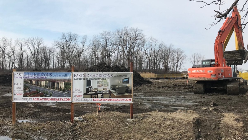 A groundbreaking ceremony was held for the Eastside Horizons condominium development on March 20, 2019. (Rich Garton / CTV Windsor)