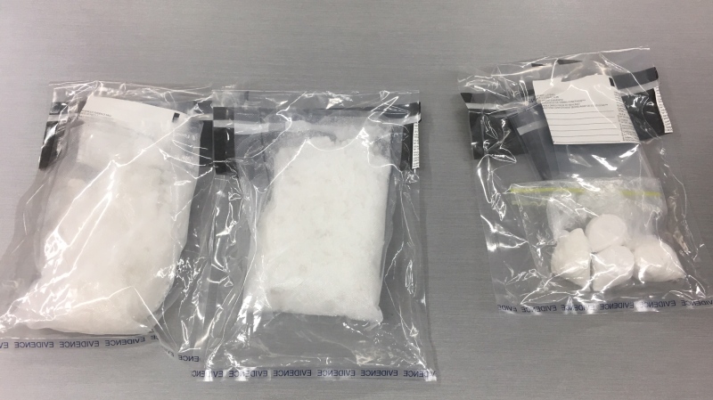 Police seized a large quantity of cocaine and meth at traffic stop. 