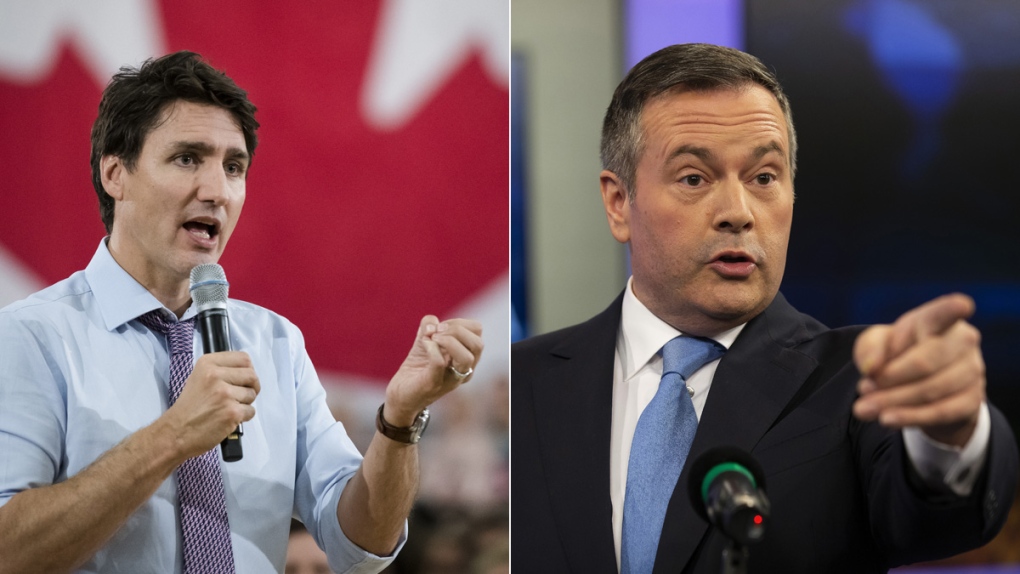 Justin Trudeau, left, and Jason Kenney