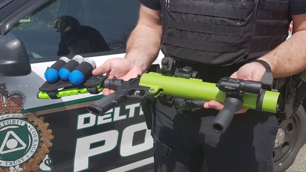 Delta police replacing bean bag guns with foam projectile launchers | CTV  News
