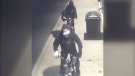 Two suspects in a string of break-and-enters in Brampton are shown in this surveillance camera image. (Peel Regional Police) 