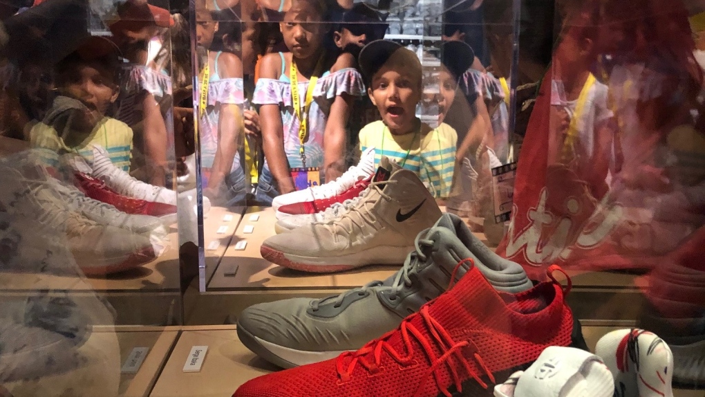 Raptors' sneakers now on display at shoe museum to be auctioned off | CTV  News