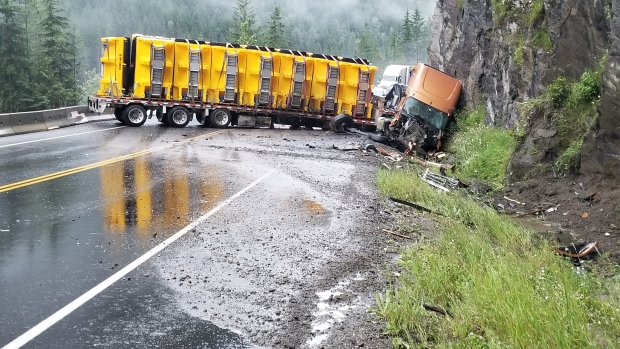 Crash Closes Highway 1 In Revelstoke For Second Day In A Row | CTV News