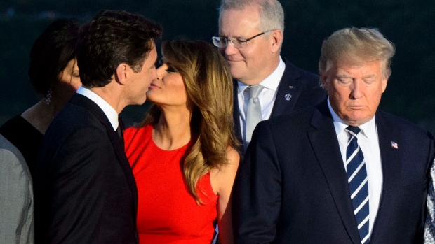 Melania and Trudeau cheek-kiss gets meme treatment | CTV News