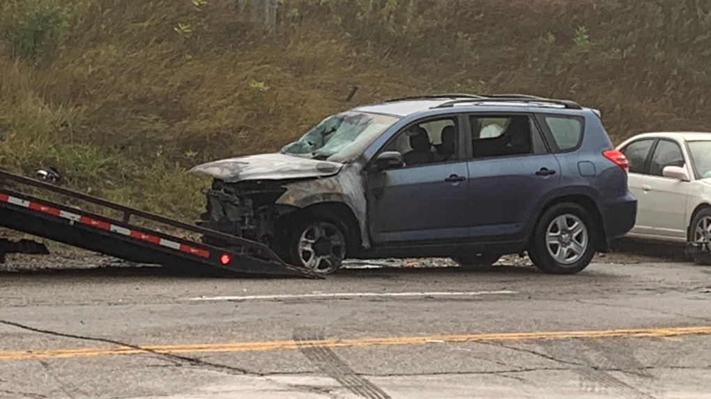 Guelph car fire 