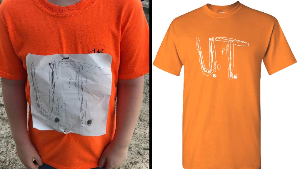 University of Tennessee turns bullied schoolboy's DIY T-shirt design into  official merchandise | CTV News
