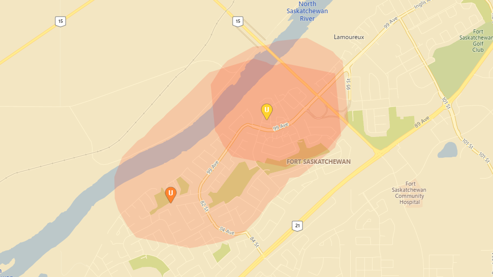 Fort Saskatchewan map