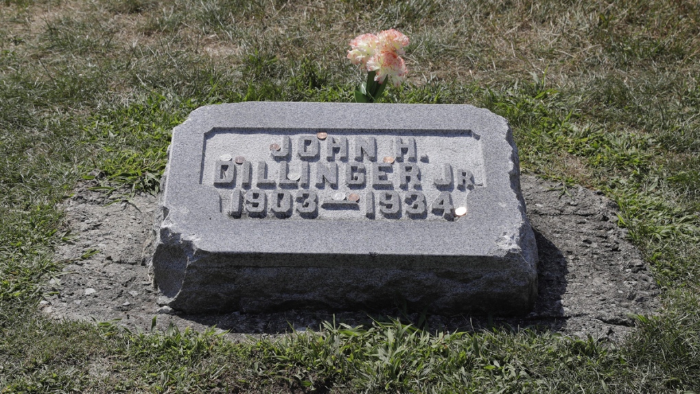 John Dillinger's headstone at Crown Hill Cemetery