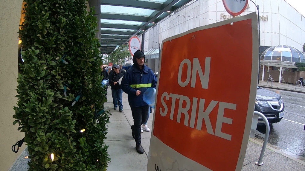 Workers strike at Hotel Georgia