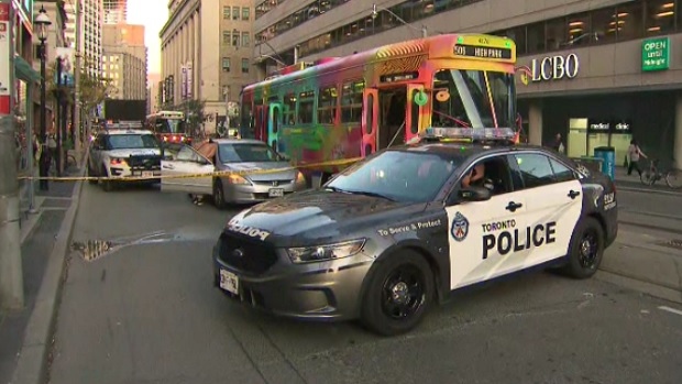 Woman seriously injured after being struck by car in downtown Toronto ...