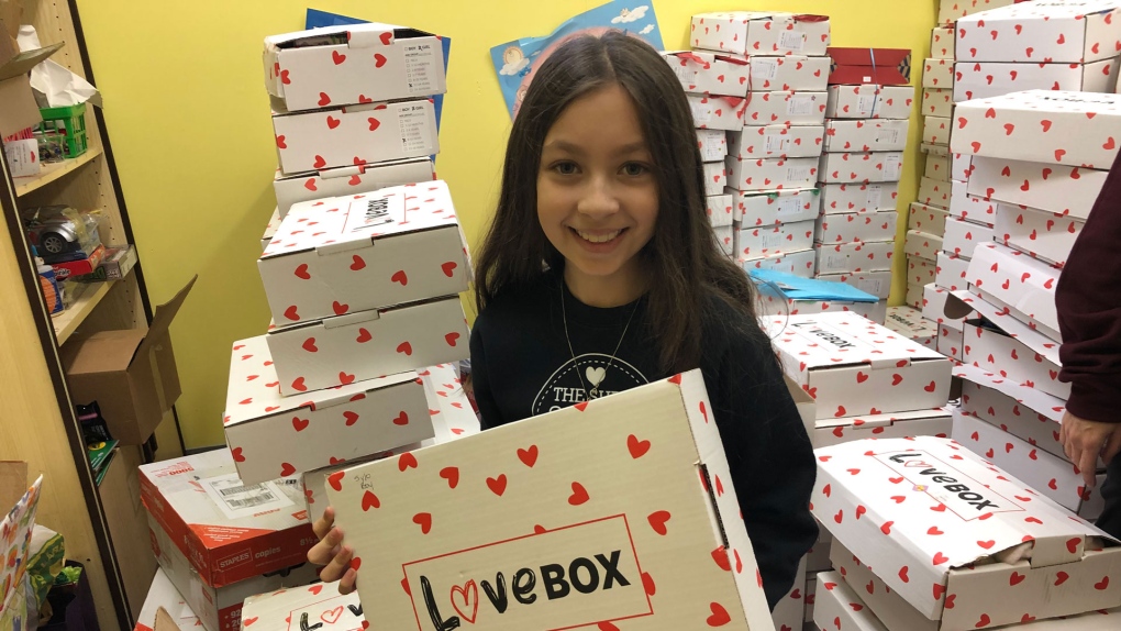 Nine-year-old spreads holiday cheer at hospitals with 'love boxes