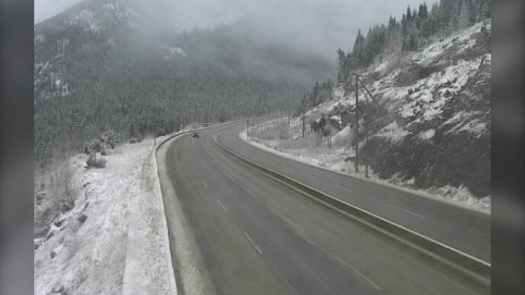 Snow on the Coquihalla Highway in a photo from 2019 (File Photo/Drive BC).