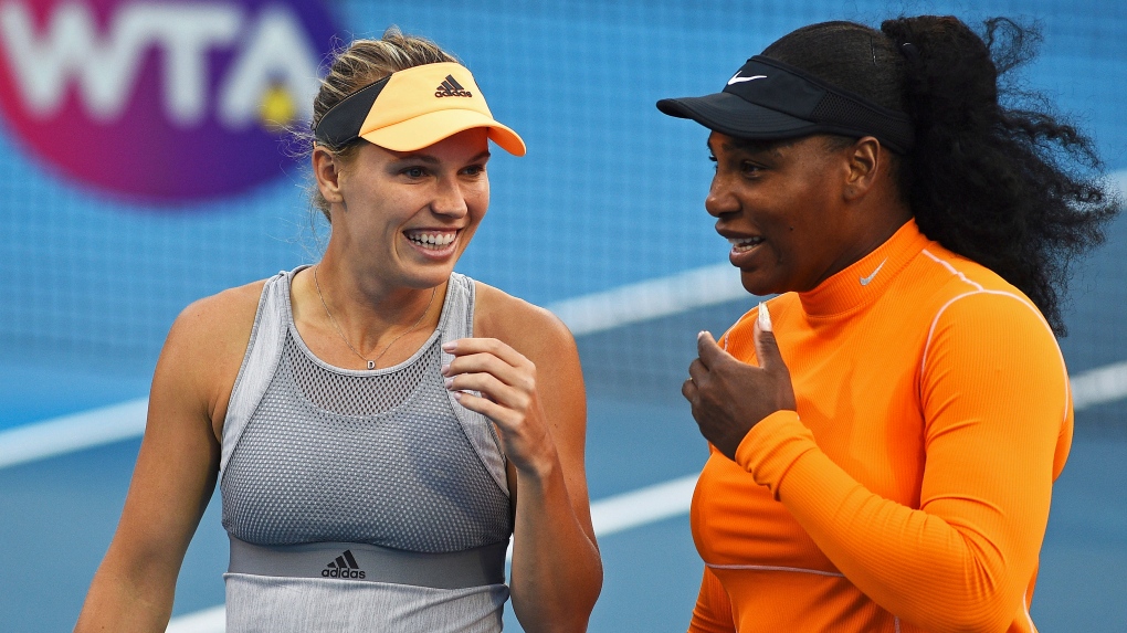 Serena Williams, Caroline Wozniacki win 1st doubles match | CTV News