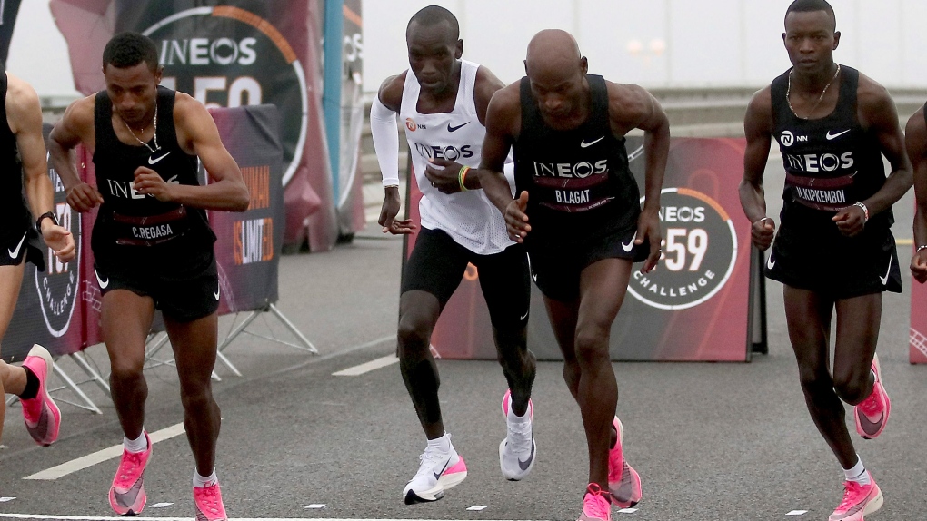 Eliud Kipchoge will wear Nike's controversial shoe for first time in an  official race at the London Marathon | CTV News
