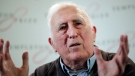 FILE - In this file photo dated Wednesday, March 11, 2015, showing Jean Vanier, the founder of L'ARCHE, an international network of communities where people with and without intellectual disabilities live and work together, in central London. An internal report revealed Saturday Feb. 22, 2020, that L’Arche founder Jean Vanier, a respected Canadian religious figure, sexually abused at least six women. (AP Photo/Lefteris Pitarakis, FILE)