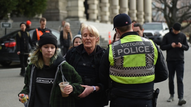 2 People Arrested, Released At B.C. Legislature Protest | CTV News