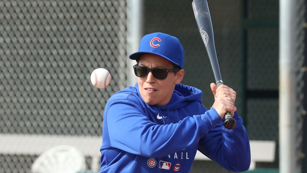 Cubs minor league hitting coach Rachel Folden