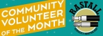 community volunteer of the month button