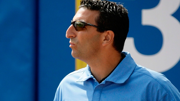 Toronto Blue Jays general manager J. P. Ricciardi watches batting practice before a spring baseball game at in Dunedin, Fla., on Thursday, March 20, 2008. (Kathy Willens / THE CANADIAN PRESS)