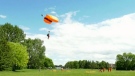 A parachute landing for front line workers