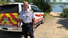 Ottawa Fire Services sector chief Bill Bell helped save a woman's life overnight after diving into the Ottawa River to get her out of a sinking car. (Dave Charbonneau / CTV News Ottawa)