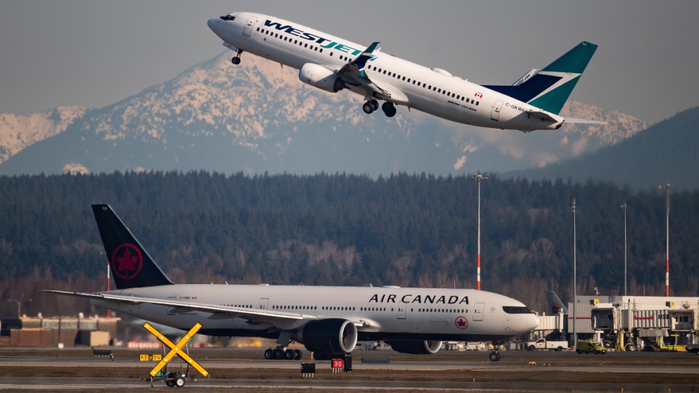 Air Canada and Westjet flights