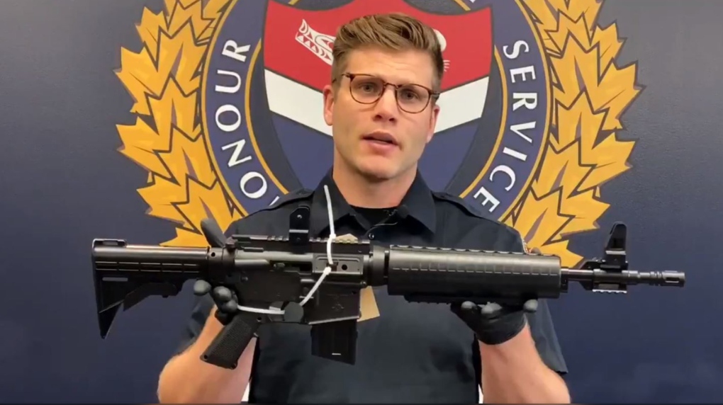 Victoria police recommend charges after replica gun seized from homeless  hotel | CTV News