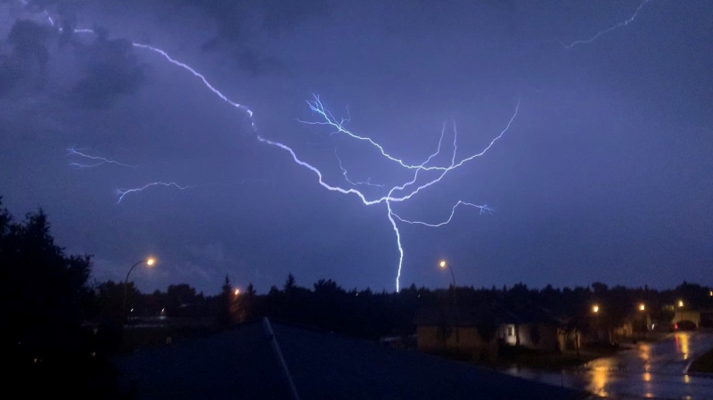 Lightning captured in Saskatchewan on July 23, 2020. Courtesy: Michael Lam