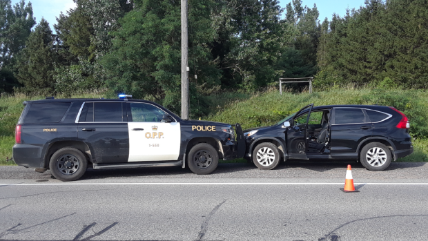 Car Hits OPP Cruiser During Drunk Driving Arrest In Caledon | CTV News