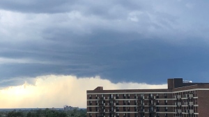 Dark clouds over western Ottawa, Mon. Aug. 17, 2020. (Ted Raymond / CTV News Ottawa)