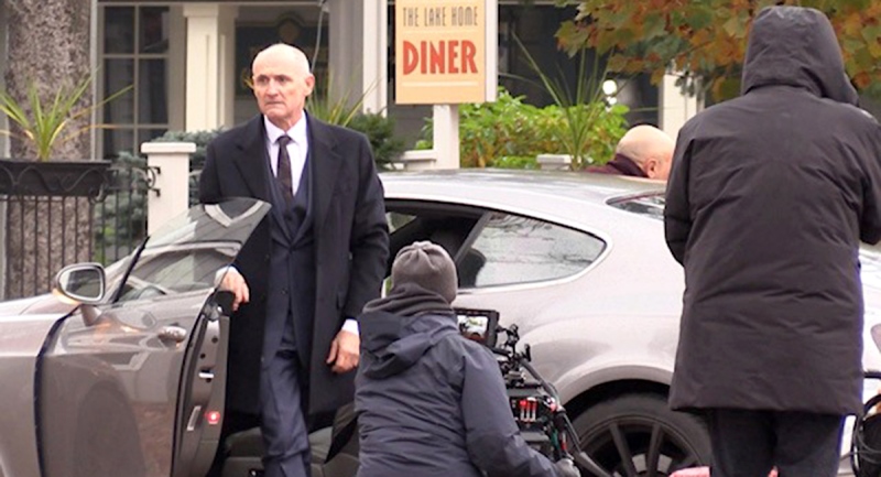 Colm Feore is on set as the movie 'Trigger Point' films in Bayfield, Ont. on Monday, Oct. 26, 2020. (Scott Miller / CTV News)